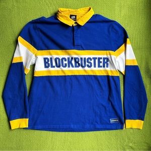 DUMBGOOD x Blockbuster color block rugby shirt men’s XXL